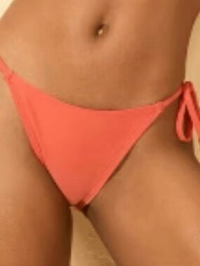 Shade & Shore Coral Side-Tie Bikini Bottom, Size XS (0-2), NWOT